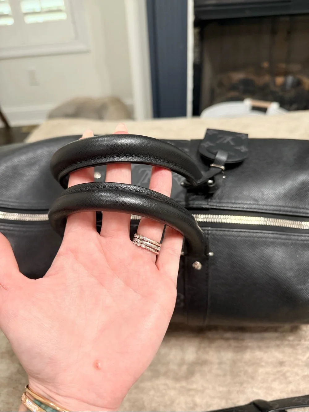 Louis Vuitton Black Monogram Eclipse Keepall Duffel with Strap